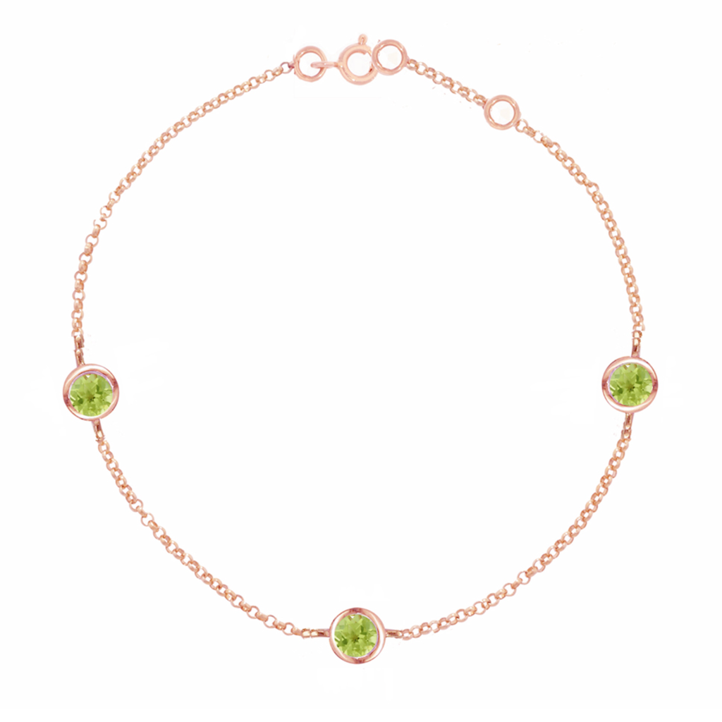 Peridot Dew Drop Bracelet