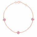 Pink Tourmaline Dew Drop Bracelet