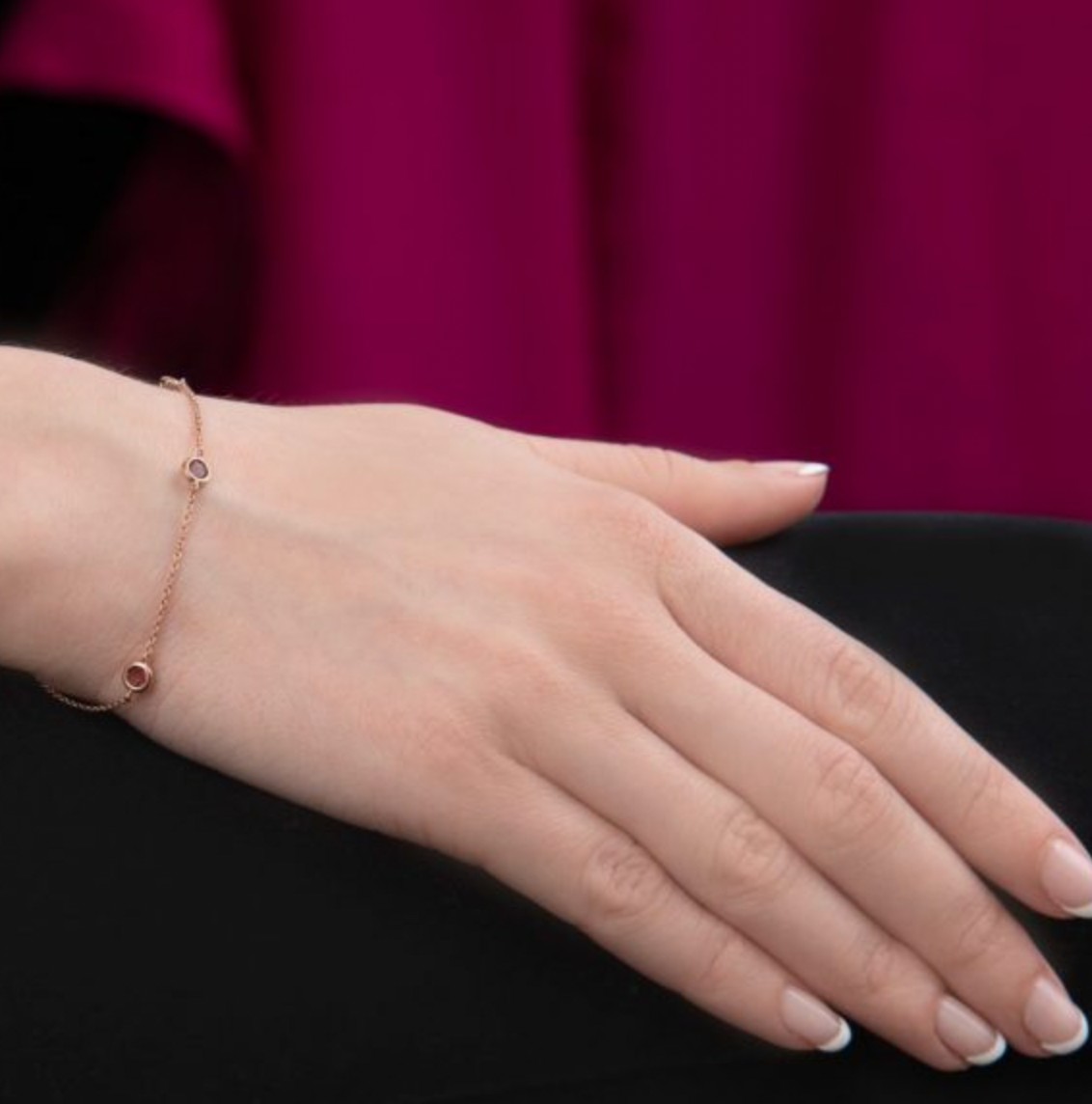 Pink Tourmaline Dew Drop Bracelet