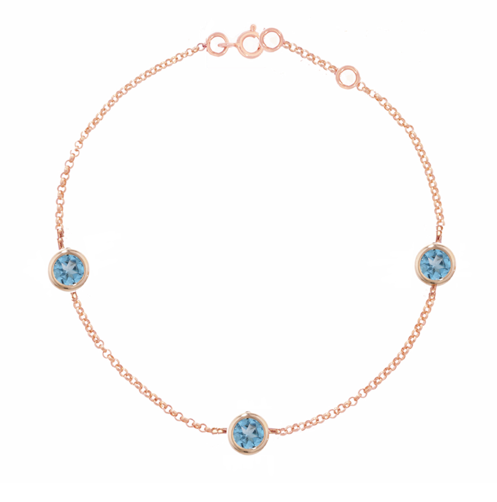 Blue Topaz Dew Drop Bracelet