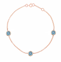 Blue Topaz Dew Drop Bracelet