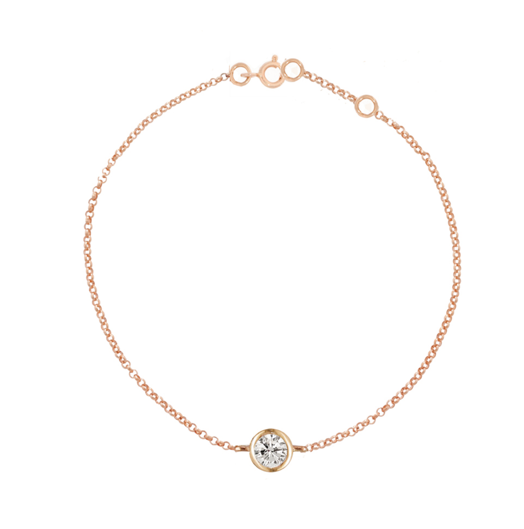 Solitaire Diamond Raindrop Bracelet