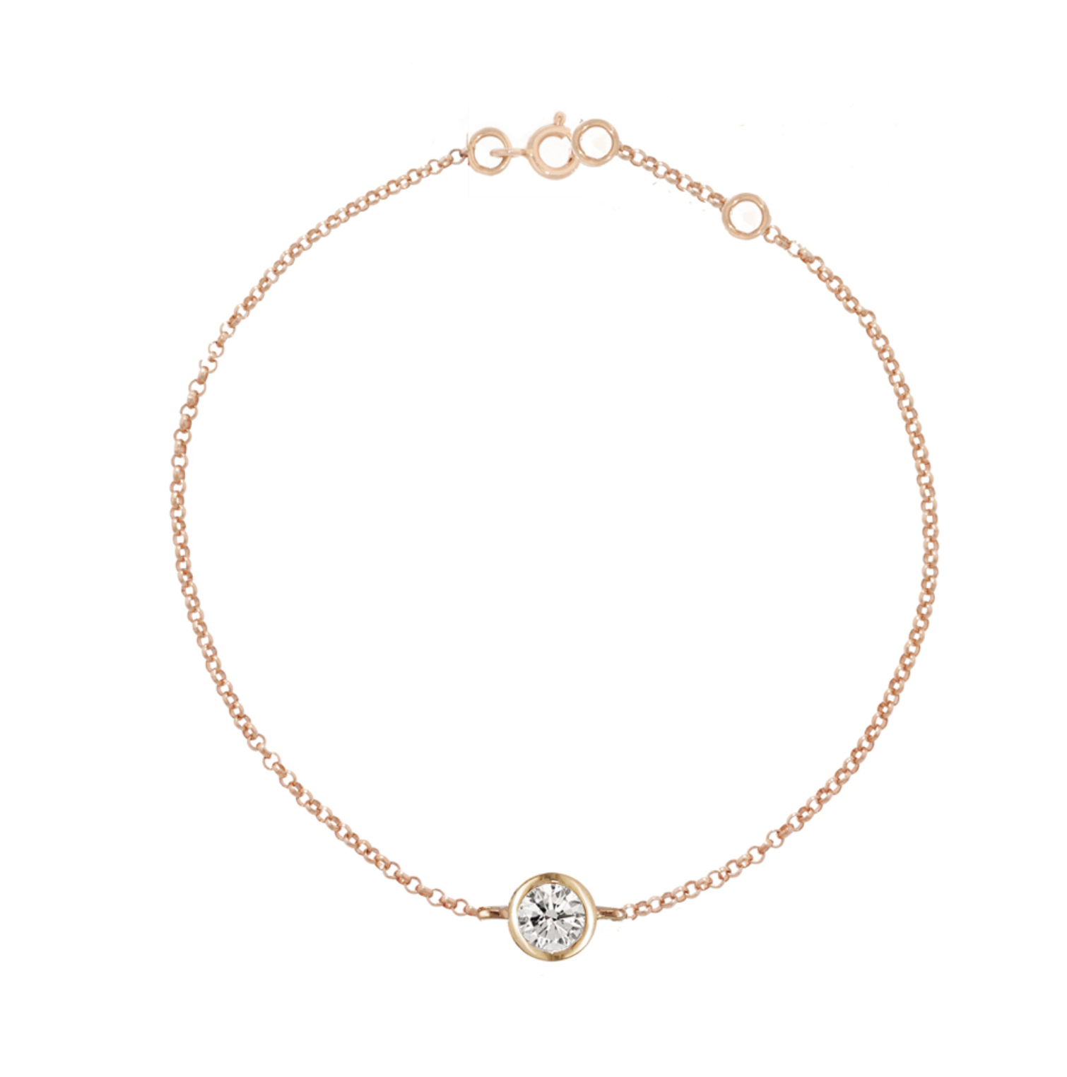 Solitaire Diamond Raindrop Bracelet