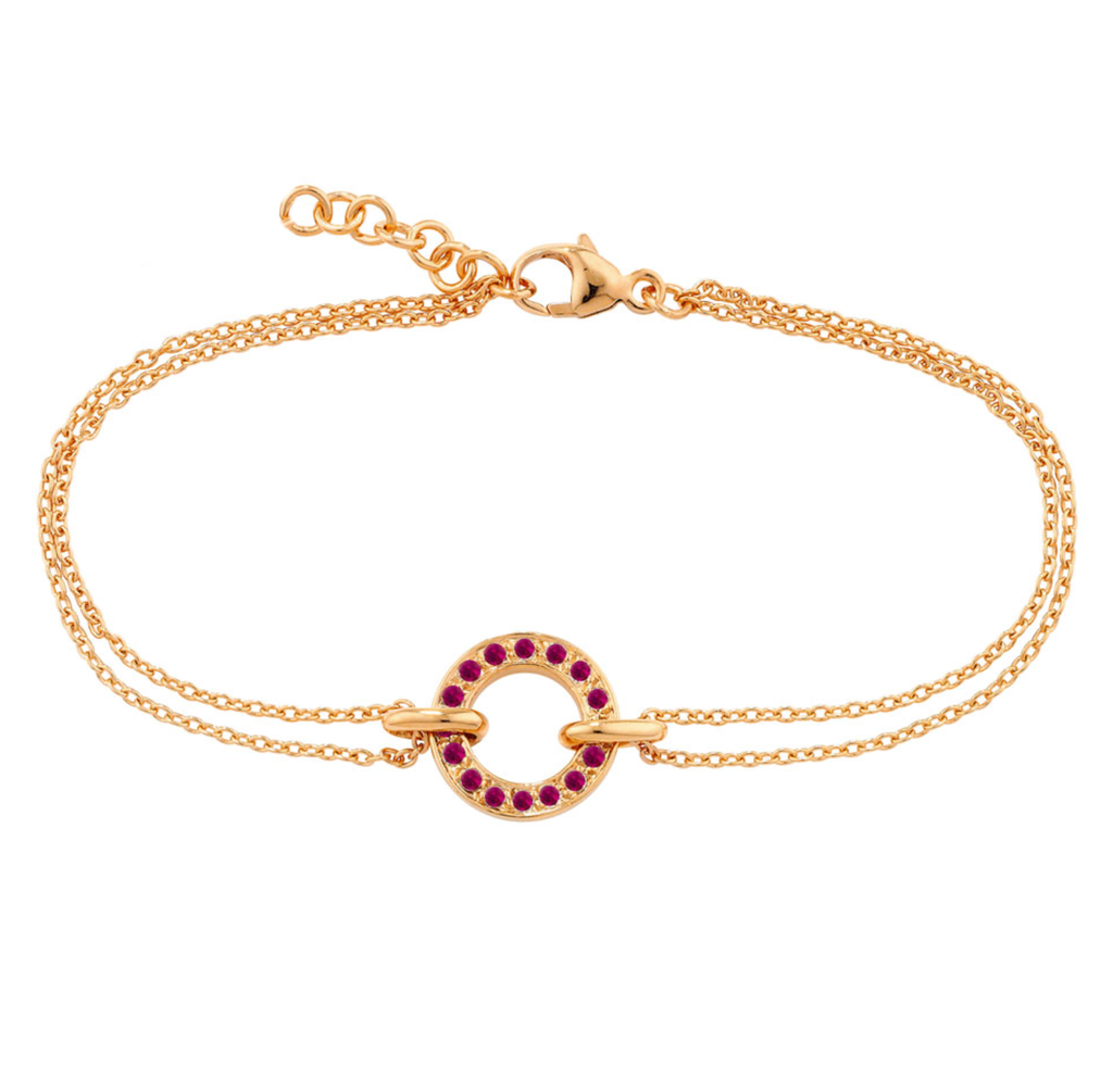 Ruby Meridian Circle Bracelet