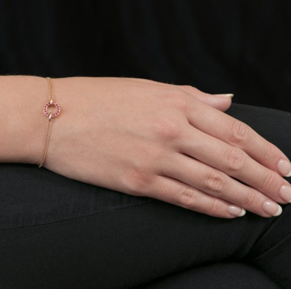 Ruby Meridian Circle Bracelet