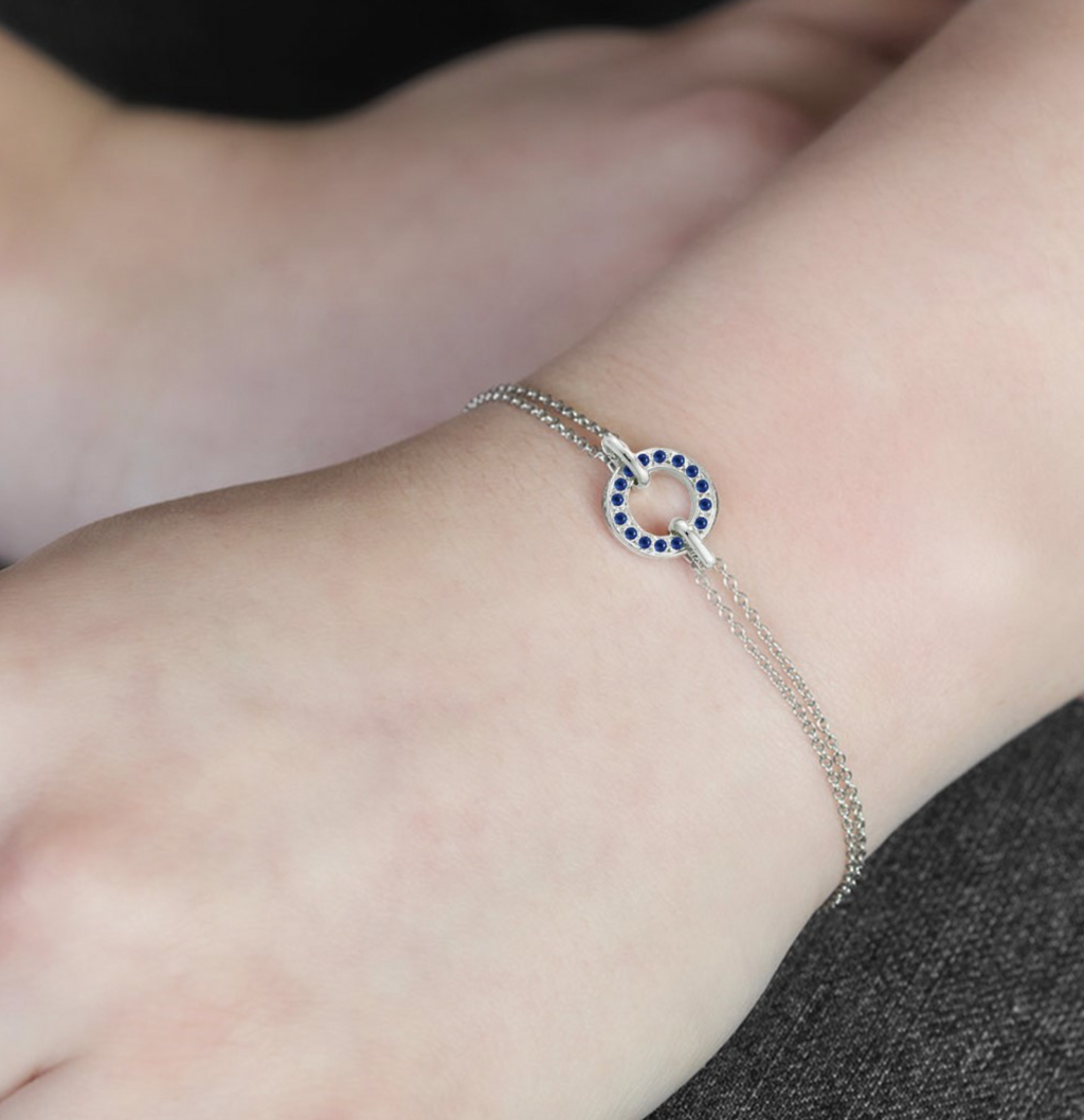 Sapphire Meridian Circle Bracelet
