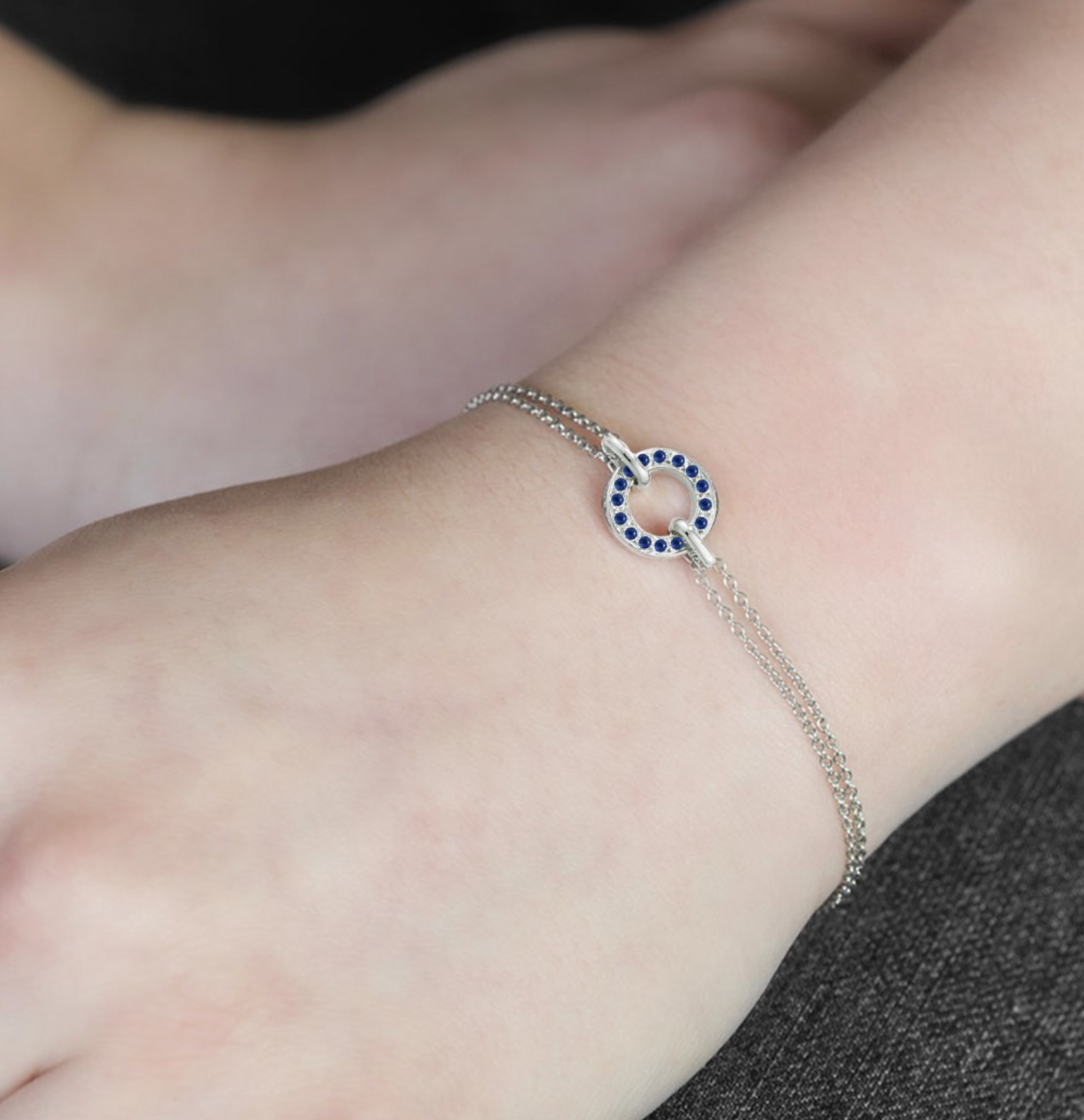 Sapphire Meridian Circle Bracelet