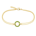 Tsavorite Garnet Meridian Circle Bracelet