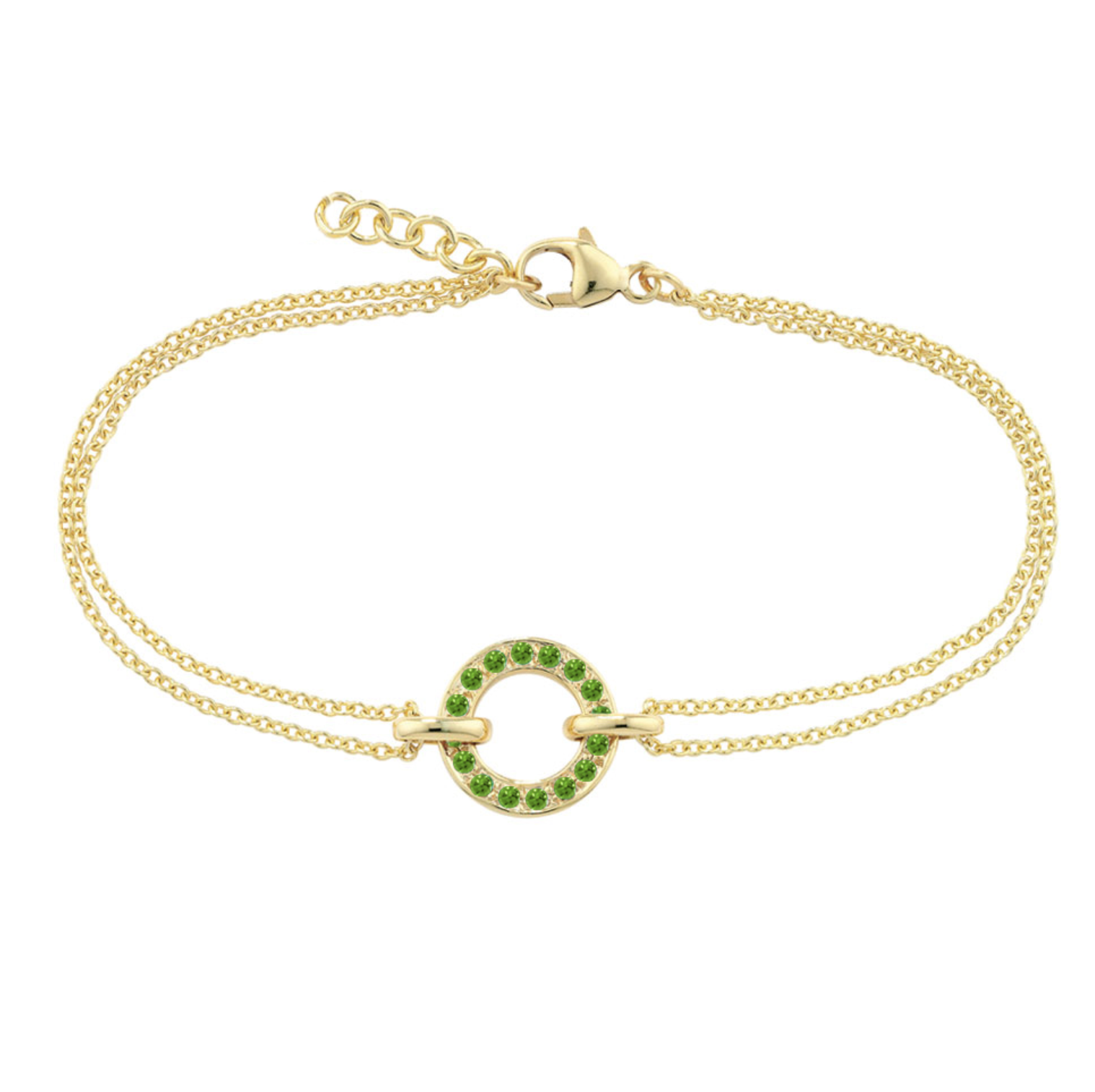 Tsavorite Garnet Meridian Circle Bracelet